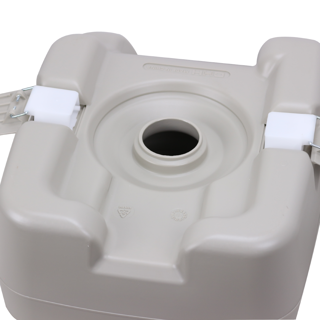 สุขาเคลื่อนที่ รุ่น P.3 รุ่นประหยัด ฝารองนั่งแบบวงกลม ความจุน้ำสะอาด 10 ลิตร ความจุของเสีย 20 ลิตร ฟรีสายฉีดชำระ