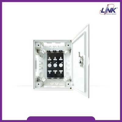 UL-7501 INDOOR Box size 1, Plastic 30 Pair แถบ BMF ไม่มีกุญแจ CAPACITY 30 Pairs 17x14x7.5