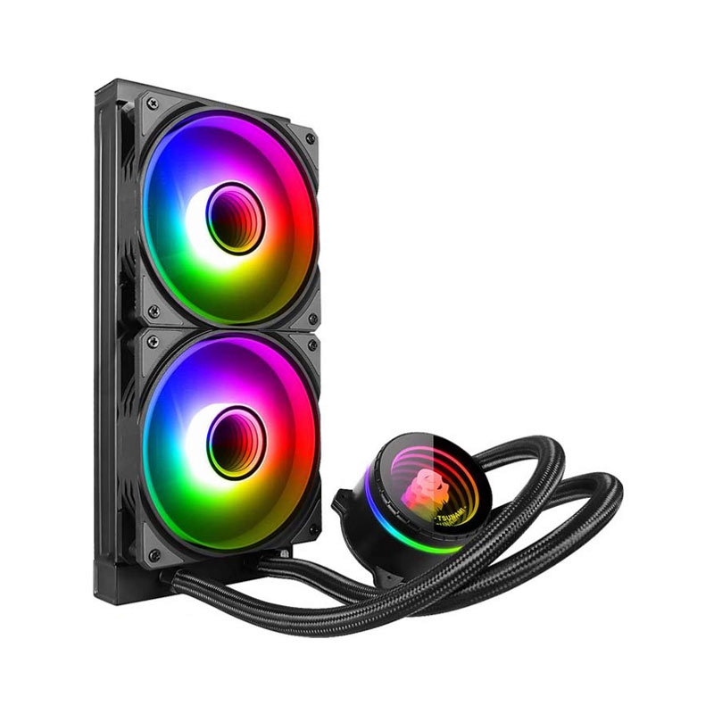 ชุดน้ำปิดTsunami 2ตอน CM-240 PRO ARGB Coolman รองรับ intel gen12 สินค้าใหม่