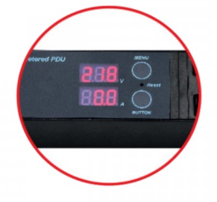 PDU 20 Universal OUTLET (CircuIt Breaker 32A+ Volt-Amp Power Plug 32A) รางไฟที่มี Volt-Amp และปลั๊กเพาเวอร์