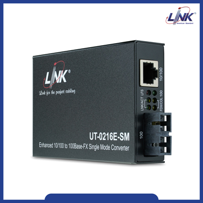 UT-0216E-SM30 UT-0216E-SM30 Enhance Fiber Optic Media Converter RJ45/SC (SM.) 10/100 Mbps, Distance 30 km. (Indoor Only)
