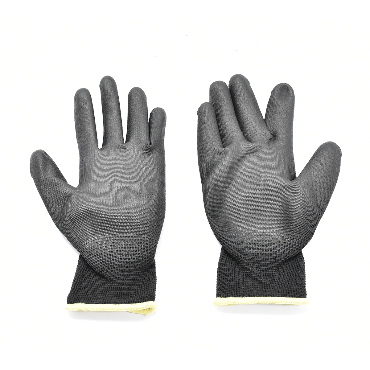 TONGA ถุงมือไนล่อนเคลือบพียูสีดำ PU1001K