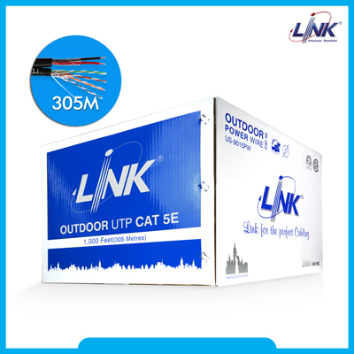 CAT 5E UTP, PE OUTDOOR w/Power wire