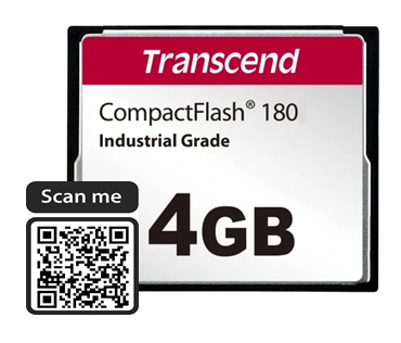 TransCend, Compact Flash Card, 4Gb,CF180,CF180I,Industrial Grade