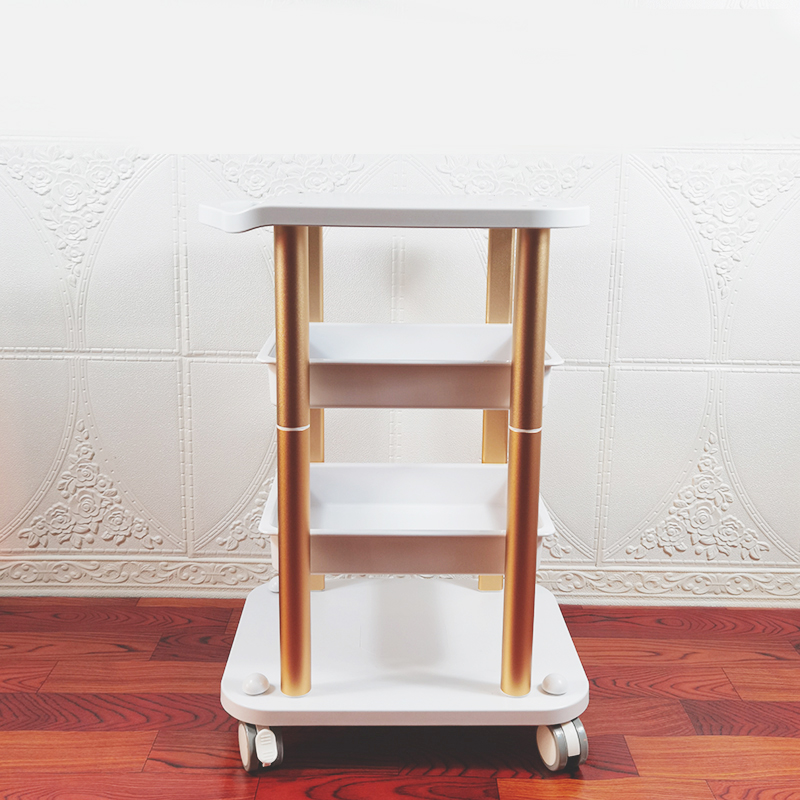 รถเข็นวางเครื่องมือ ที่วางอุปกรณ์Stand (มีถาด) สีเงิน,สีทอง