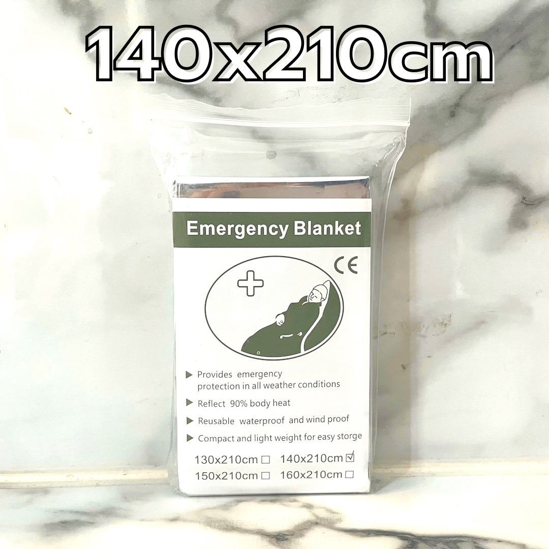 emergency blanket ผ้าห่มฉุกเฉิน ผ้าห่มเอนกประสงค์ พกพาง่าย เหมาะสำหรับแค้มป์ เดินป่า ทีมแพทย์ฉุกเฉิน