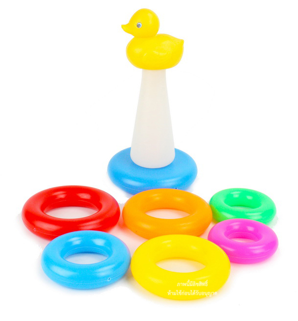 ห่วงเรียงซ้อนเป็ดสายรุ้ง