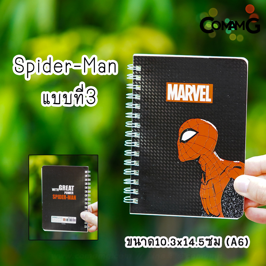 สมุดโน๊ต ขนาดA6 (10.3x14.5CM) สมุดริมลวด บันทึก ลายการ์ตูนลิขสิทธิ์แท้ พร้อมส่ง