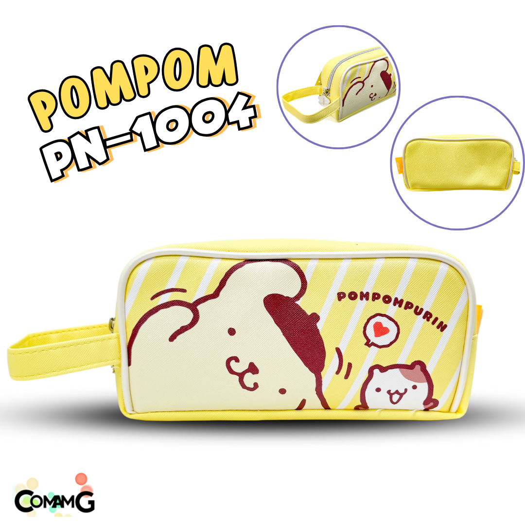 กระเป๋าดินสอทรงซิปโค้งใหญ่ Pompompurin ปอมปอมปุริน รุ่นPN-1004 ลิขสิทธิ์แท้ พร้อมส่ง