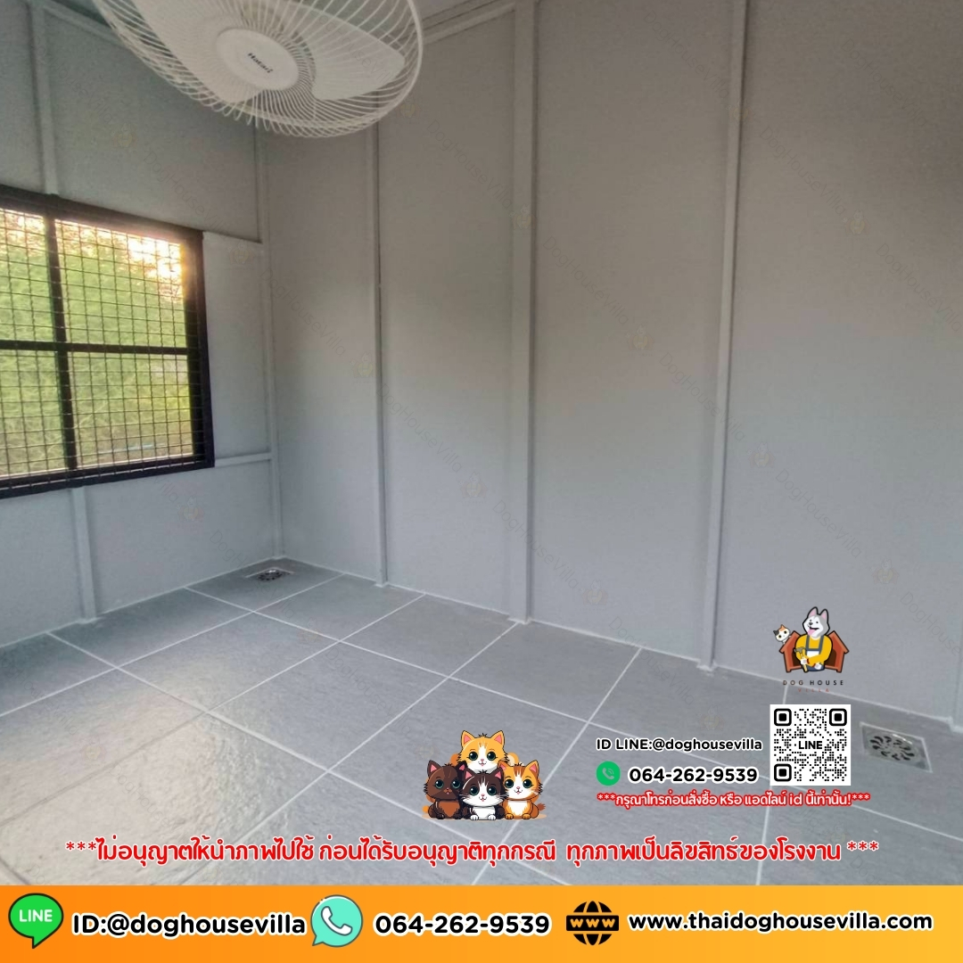 บ้านหมา บ้านแมว DogHouseVilla บ้านสุนัขกลางแจ้ง ขนาด 180x100x160 สำเนา