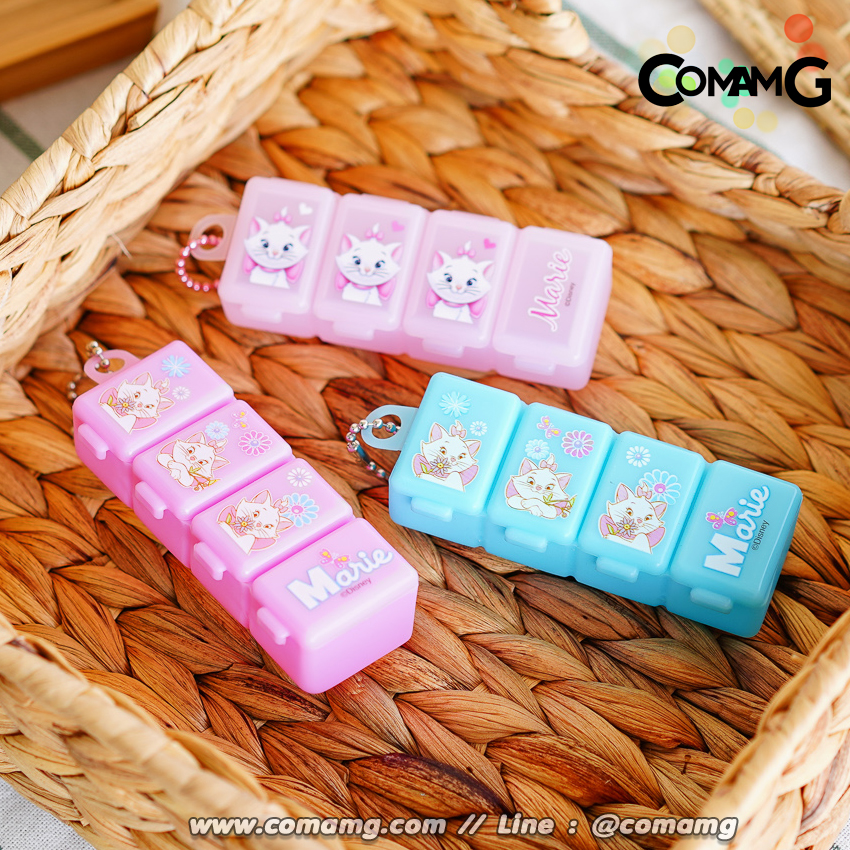 กล่องใส่ยา แบบ4ช่องยาว ลายการ์ตูน ลิขสิทธิ์แท้