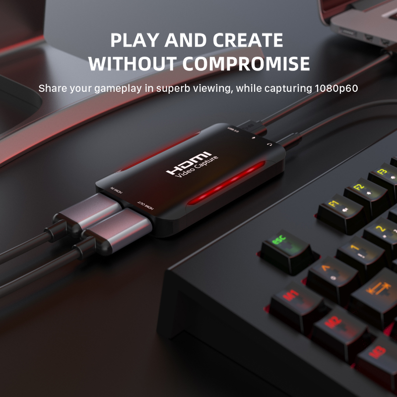 CABLETIME 4K Ultra HDMI Video Capture Card Device For Live Streaming