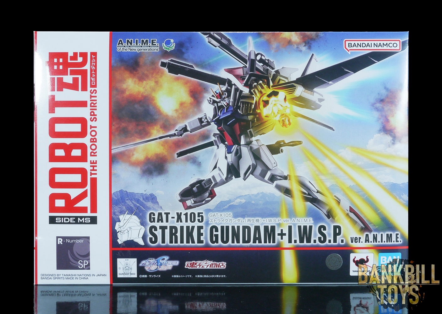 กันดั้ม Bandai Spirits Premium Bandai Tamashii Web Shop Limited The Robot Spirits <SIDE MS> R-SP GAT-X105 Strike Gundam + I.W.S.P. Ver. A.N.I.M.E.