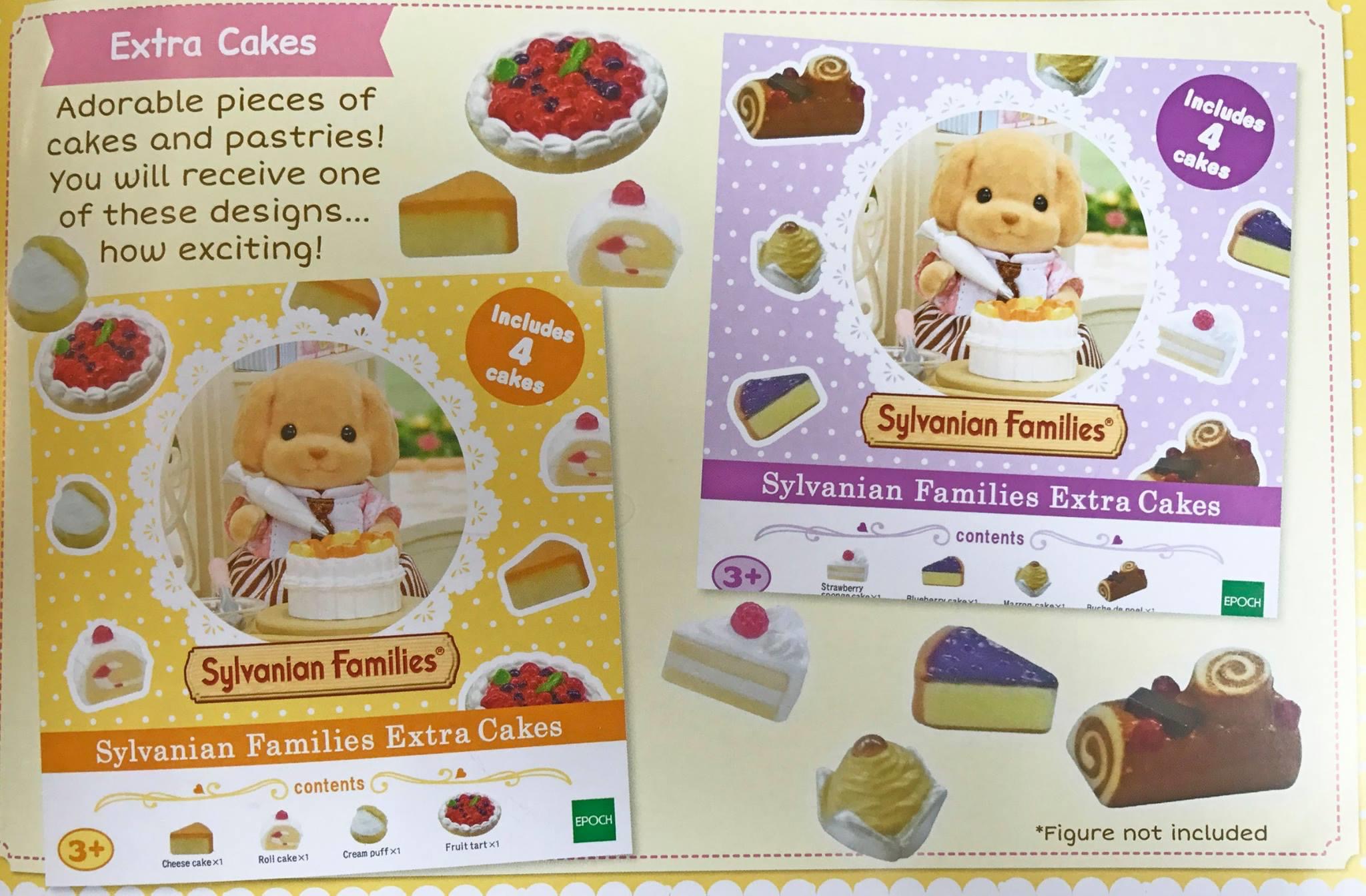 เซตขนมเค้กแสนหวาน 4 ชิ้น ซิลวาเนียนแท้ Sylvanian Families Extra Cakes