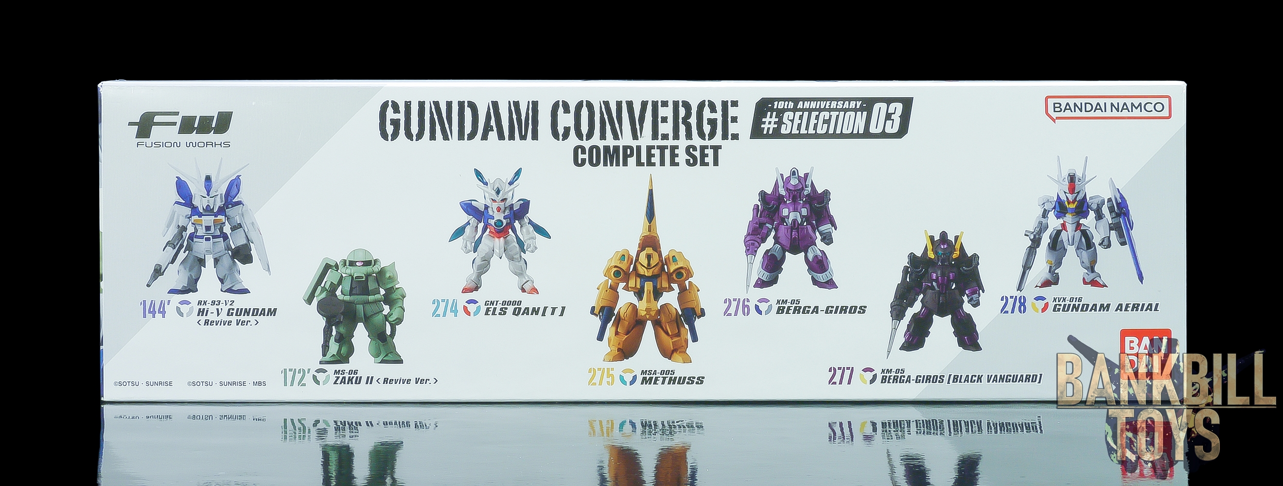 กันดั้ม Bandai Candy Toy FW Gundam Converge 10th Anniversary #Selection 03 Complete Set Box [7 Packs]