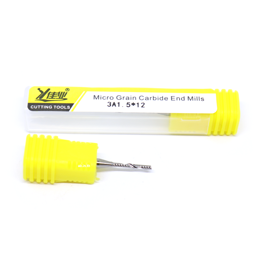 ดอกกัด End Mills CNC 1.5 mm ไม้ พลาสวูด อคิลิค ขนาด 3A 1.5 * 17