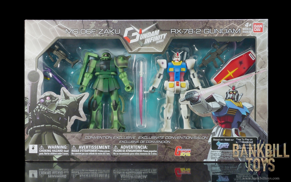 กันดั้ม Bandai America Gundam Infinity Series San Diego Comic-Con 2021 Limited RX-78-2 Gundam VS MS-06F Zaku II [Epic Battle Ver.]