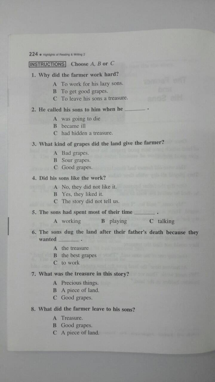 หนังสือ Highlights of Reading and Writing 2 (ภาษาอังกฤษการอ่านและการเขียน อ 022ก)โดยเลิศ เกษรคำ และสวัสดิ์ สุวรรณอักษร สนพ.วพ