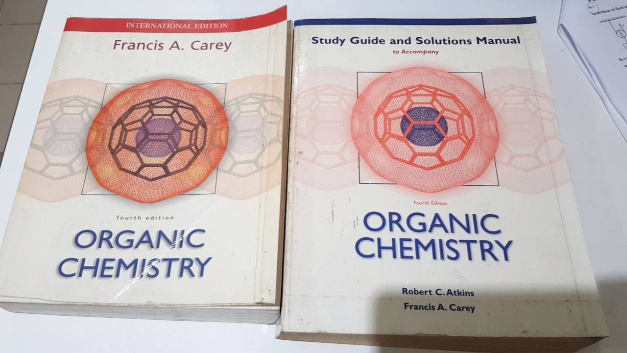 Organic Chemistry 4th Edition พร้อมเฉลย Francus A. Carey + Study Guide and Solution Manual (หนังสือ + หนังสือเฉลยแบบฝึกหัดทั้งเล่ม)