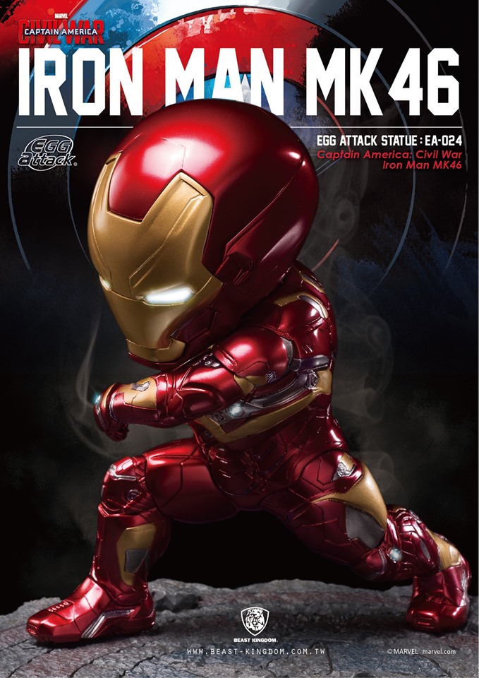 เปิดรับPreorder มัดจำ 3000 บาท EA025 Captain America vs Iron Man MK46: Civil War (Egg Attack)