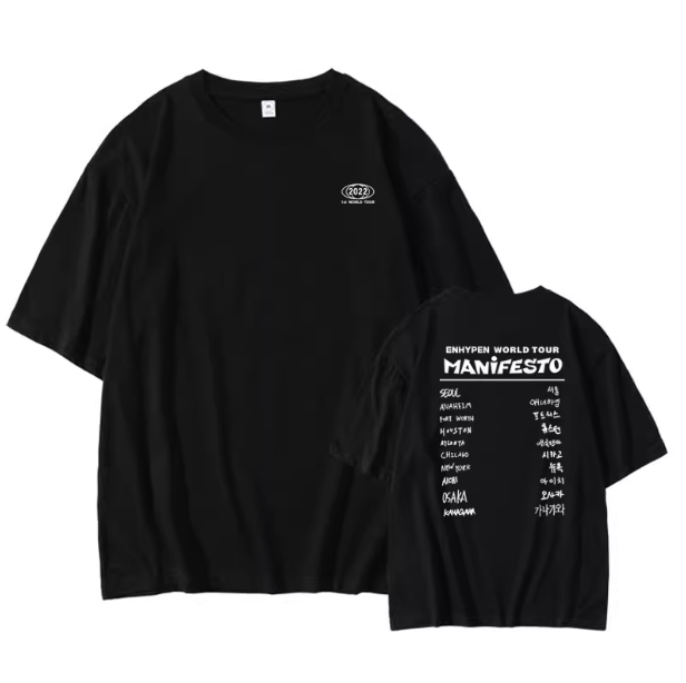 เสื้อยืด ENHYPEN - คอนเสิร์ต World Tour MINIFESTO