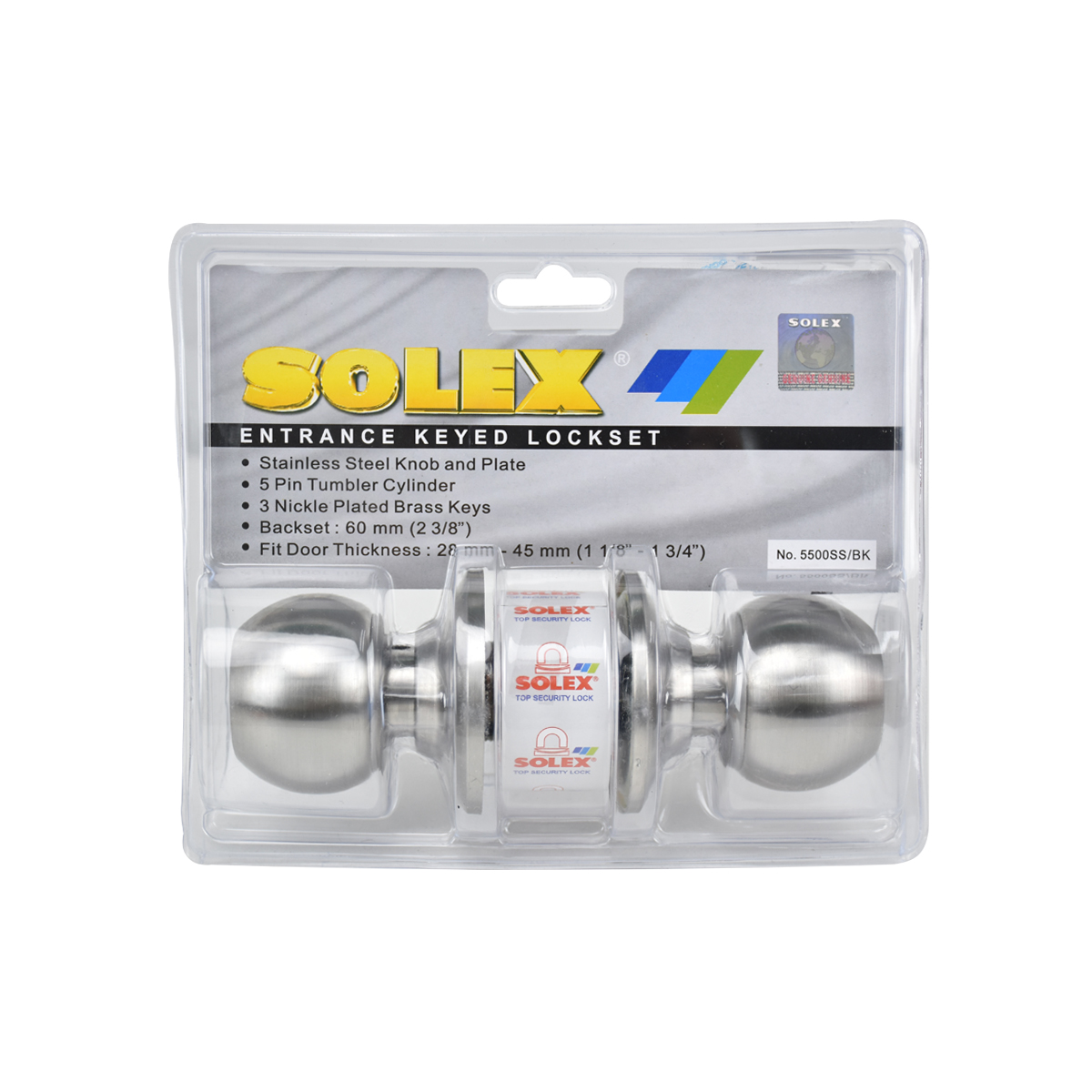 SOLEX ลูกบิด (แผง) 5500 SS/BK