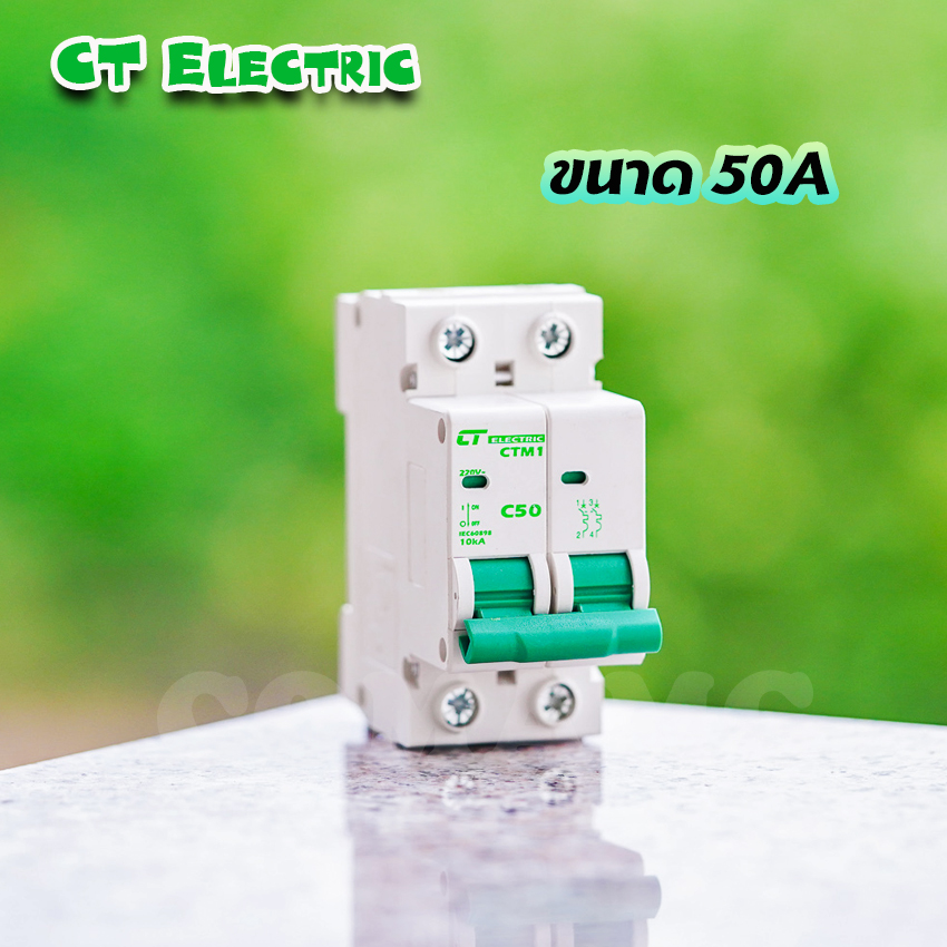 เมนเบรกเกอร์ CT Electric แบบ2P เซอร์กิตเบรกเกอร์ MCB สำหรับตู้แบบรางDIN