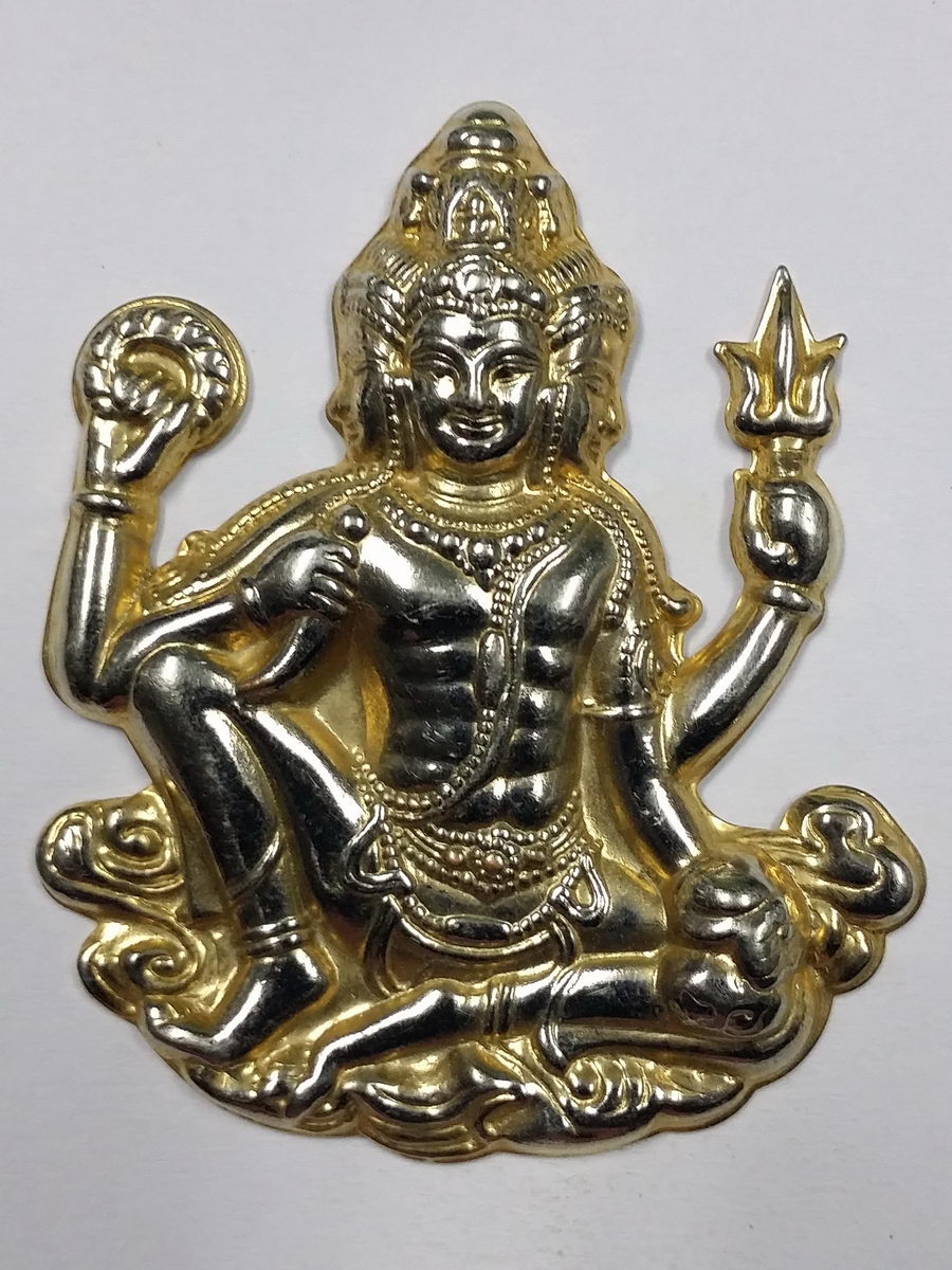 Antig LSD 3280 แผ่นปั๊ม หน้ากาก พระตรีมูรติ เสาชิงช้า กรุงเทพมหานคร จัดสร้าง ปี 2550