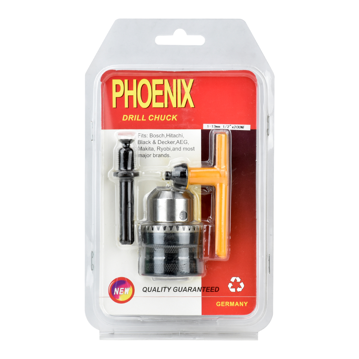 PHOENIX หัวสว่านฟีนิกซ์1/2"รูเกลียวพร้อมแกนSDSอัดแผง
