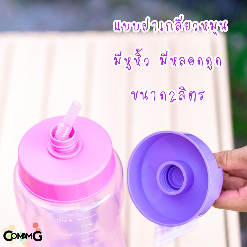 กระบอกน้ำ2ลิตร กระติกน้ำขนาดใหญ่ ขวดน้ำ2.0-2.3ลิตร ลายการ์ตูนคิตตี้ คุโรมิ ลิขสิทธิ์แท้ พร้อมส่ง