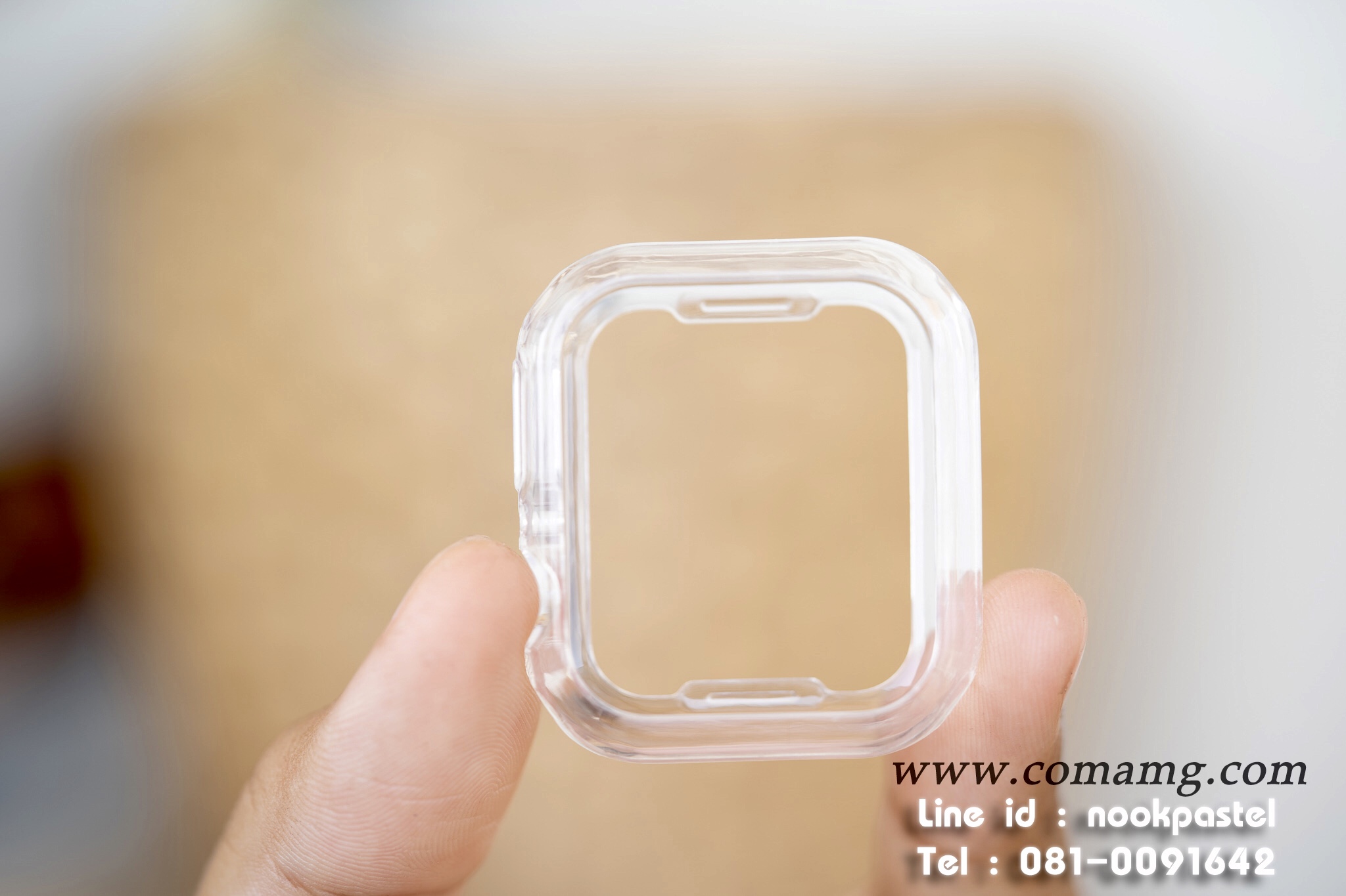 เคสซีลีโคนเปิดหน้าจอ Smart watch ซีลีโคนนิ่ม ขนาดหน้าจอ38/42/40/44/41/45MM สีใส-สีดำ สินค้าพร้อมส่ง