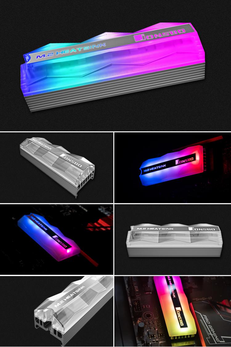 Jonsbo M.2 HeatSink แบบไฟออโต้ [COLOR]