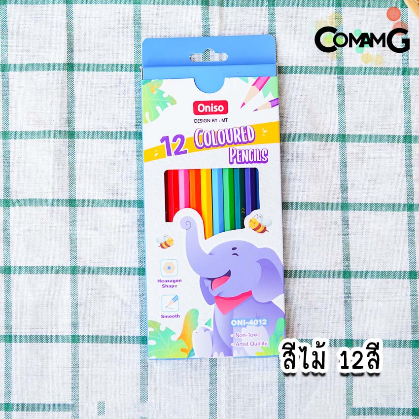 Oniso สีไม้ ดินสอสี แท่งยาว 12-24-36สี พร้อมส่ง