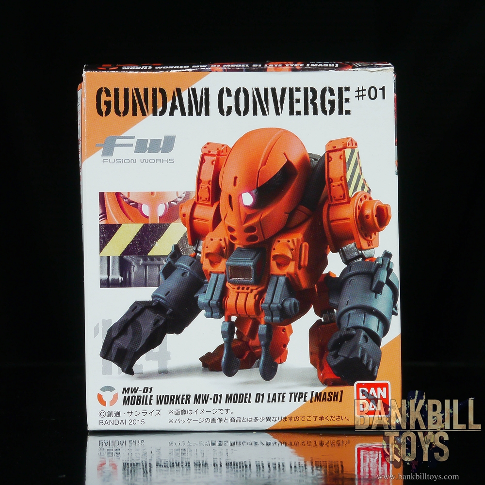 กันดั้ม Bandai Candy Toy FW Gundam Converge #01 No.124 MW-01 Mobile Worker MW-01 Model 01 Late Type [Mash's Custom]