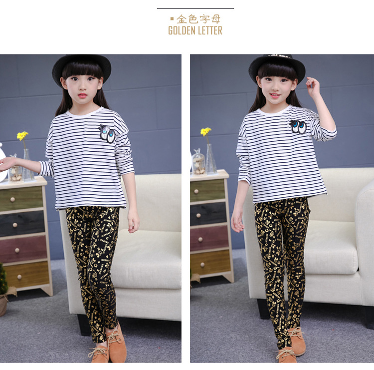 P30582 พร้อมส่งเลกกิ้งเด็กสีดำ เนื้อผ้ายีนส์นิ่มพิมพิ์ลายมิกกี้ฯ