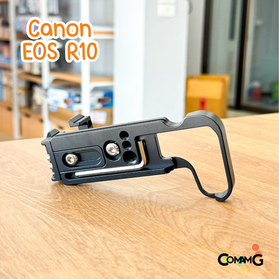 L Plate Canon EOS R10 Grip ด้านข้างสไลด์ออกได้ เพิ่มความกระชับในการจับถือ