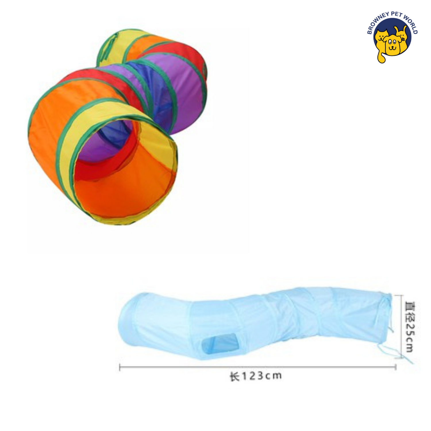 อุโมงค์แมวเล่นของเล่นสำหรับสัตว์เลี้ยง ทรงS