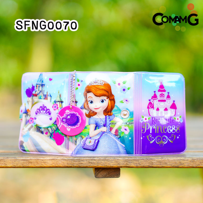 กระเป๋าสตางค์เจ้าหญิงดิสนี่ย์ รุ่น3พับ ( Disney Princess) กระเป๋าสตางค์เด็ก ลิงค์1