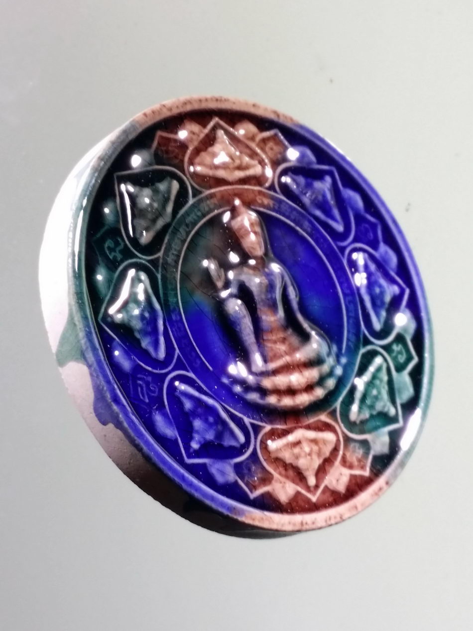 รหัสสินค้า จตุคามรามเทพ 269 พระเทวราชโพธิสัตว์จตุคามรามเทพ เนื้อกระเบื้องเคลือบสามสี รุ่น หลักเมืองมหามงคล ปลุกเสก 16 พิธี 16 วาระ