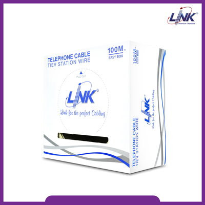 UL-1024 สายโทรศัทพ์รุ่นTIEV Telephone 0.50 mm (24 AWG) 4C Cable 100M.*/Easy Box
