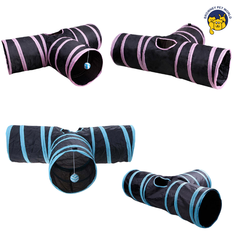 อุโมงค์แมวเล่นของเล่นสำหรับสัตว์เลี้ยง อุโมงค์แมว3ทาง