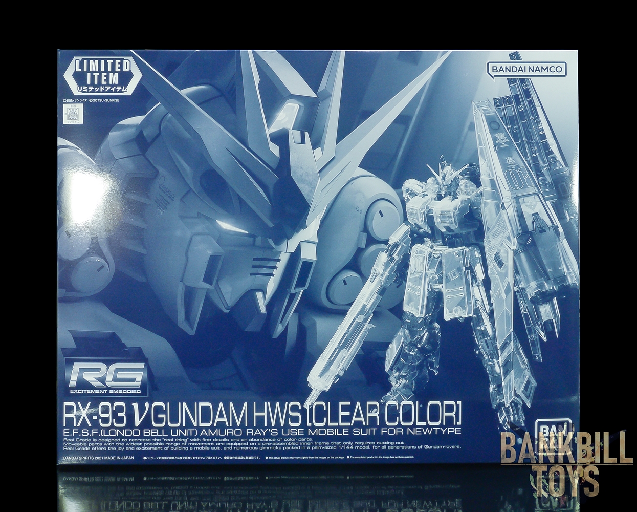 กันดั้ม Bandai Spirits Gunpla The Gundam Base & Gundam Side-F Fukuoka & Gundam Docks at Thailand Limited RG 1/144 RX-93 Nu Gundam HWS [Clear Color]