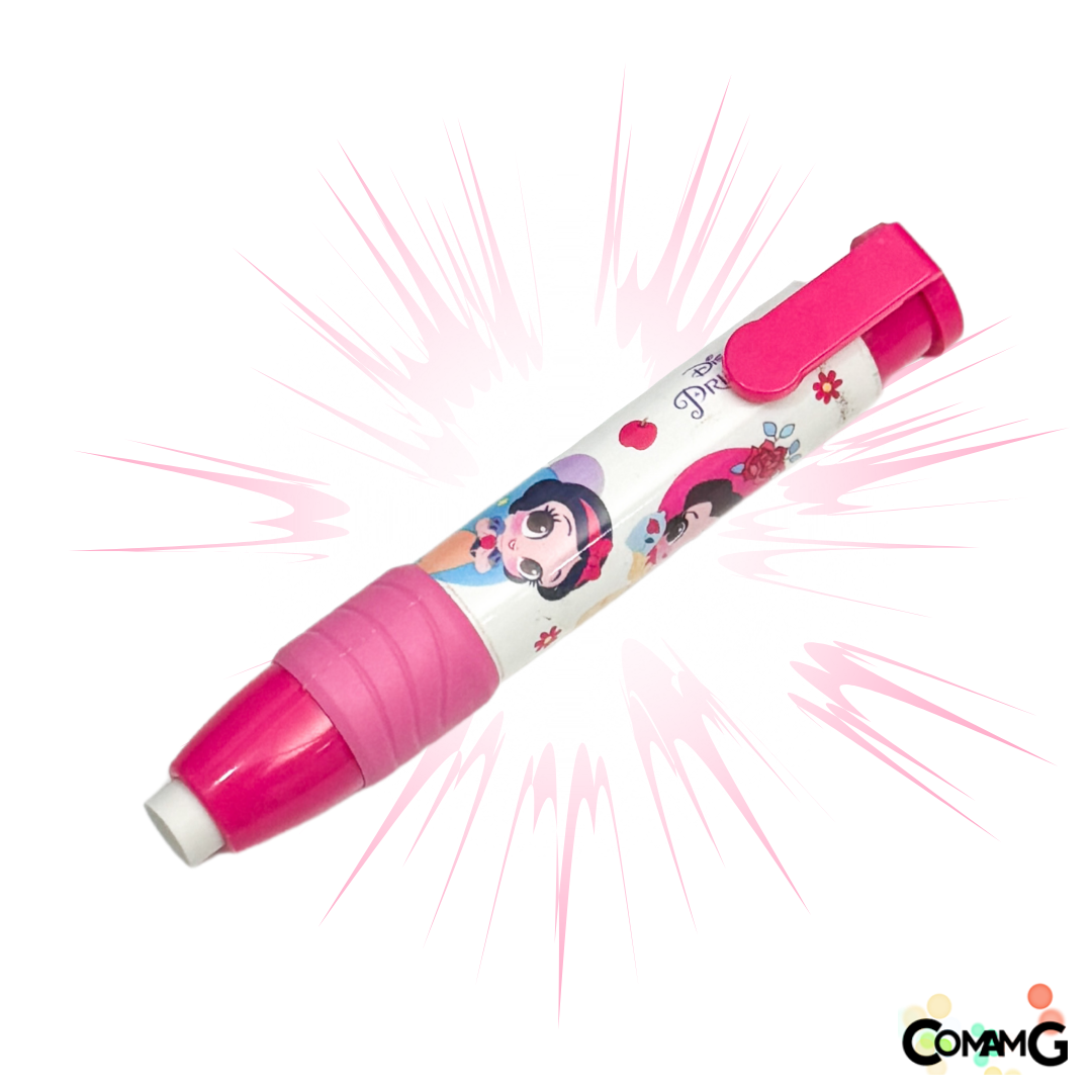 ยางลบแท่ง แบบด้ามกด ทรงดินสอด้ามยาว มียางรองนิ้ว ลายการ์ตูน พร้อมส่ง