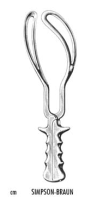 Obstetrical forceps Simpson - Braun