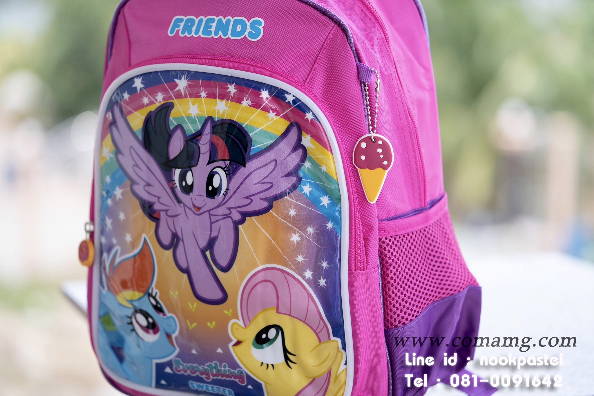 กระเป๋าเป้เด็กโพนี่ (my little pony everything sweeter) มีไฟ ลิขสิทธิ์แท้ 14นิ้ว