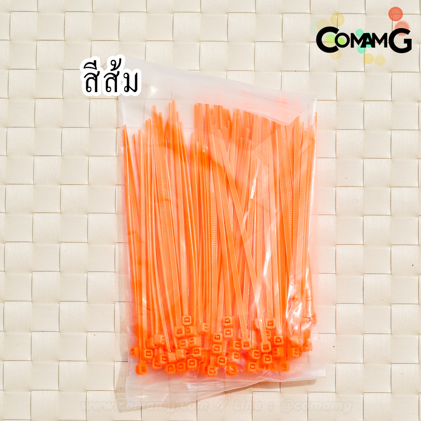 เคเบิ้ลไทด์ หนวดกุ้ง (Cable tie) สายรัดพลาสติก ขนาด3*100mm แพ็ค100เส้น