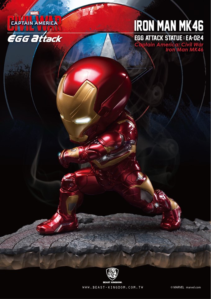 เปิดรับPreorder มัดจำ 3000 บาท EA025 Captain America vs Iron Man MK46: Civil War (Egg Attack)