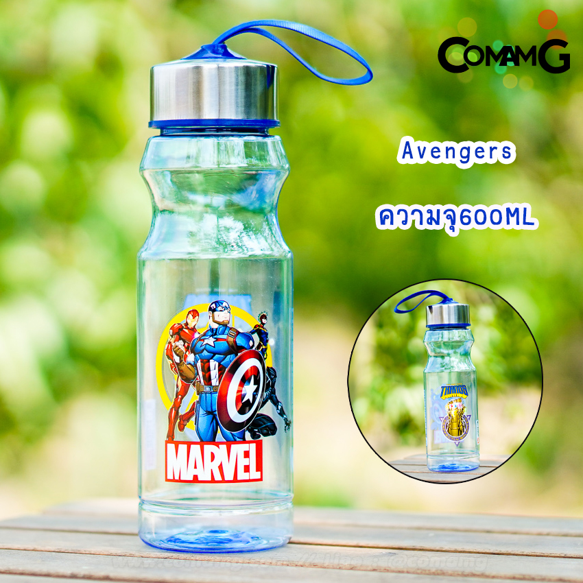 ขวดน้ำ กระติกน้ำเด็ก ขวดใส่น้ำหูหิ้ว 450-600ML ขวดใส่น้ำลายการ์ตูน ลิขสิทธิ์แท้ พร้อมส่ง