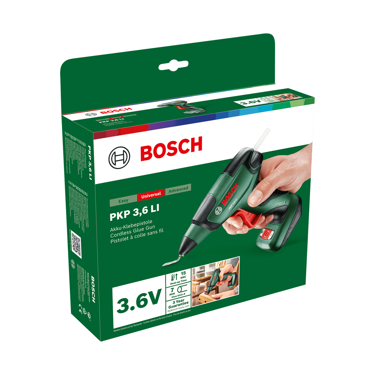 BOSCH ปืนยิงกาวไร้สาย 3.6V 1.5Ah (PKP 3.6LI) [0603264600]