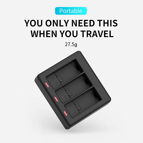 GoPro 11 / 10 / 9 Telesin Charger + Battery x 3 แท่นชาร์จ ที่ชาร์จ + แบตเตอร์รี่ x 3